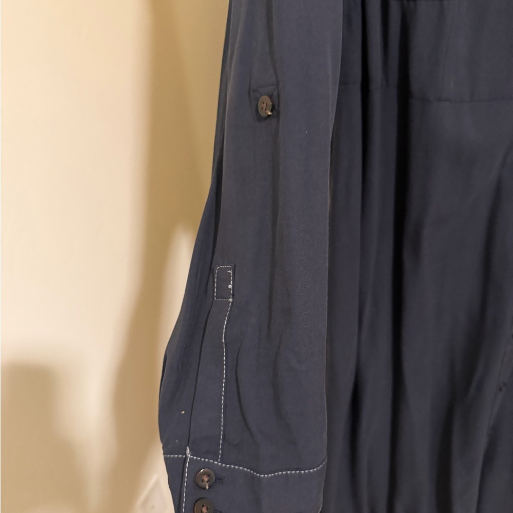 J Jill Navy Shirt Dress NWT - 2x - Picture 4 of 6